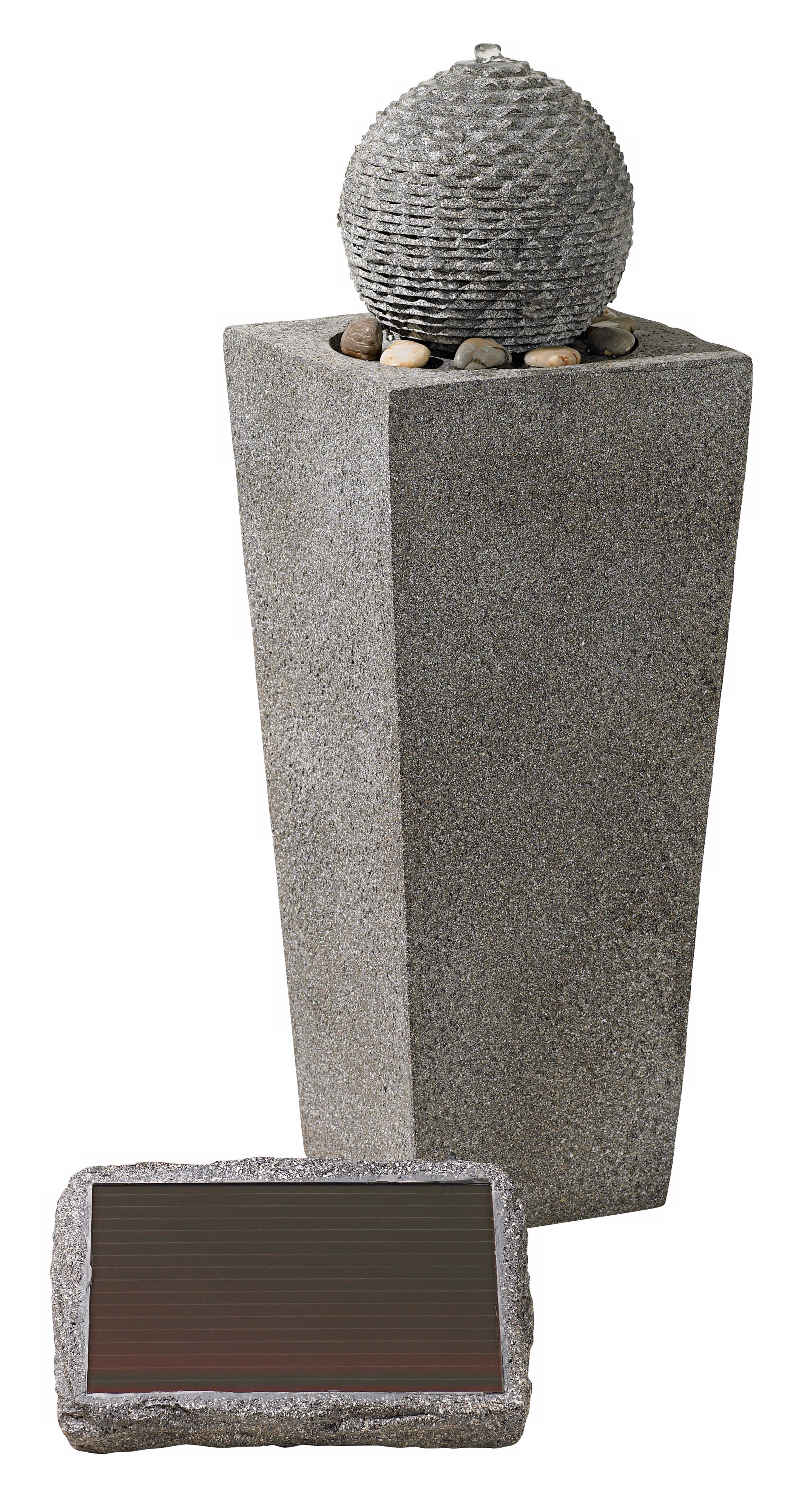 Asian Column Solar Powered Outdoor Fountain