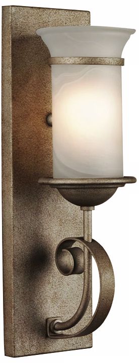 Forecast Lotus Collection 15 1/2" Silver Rust Wall Sconce