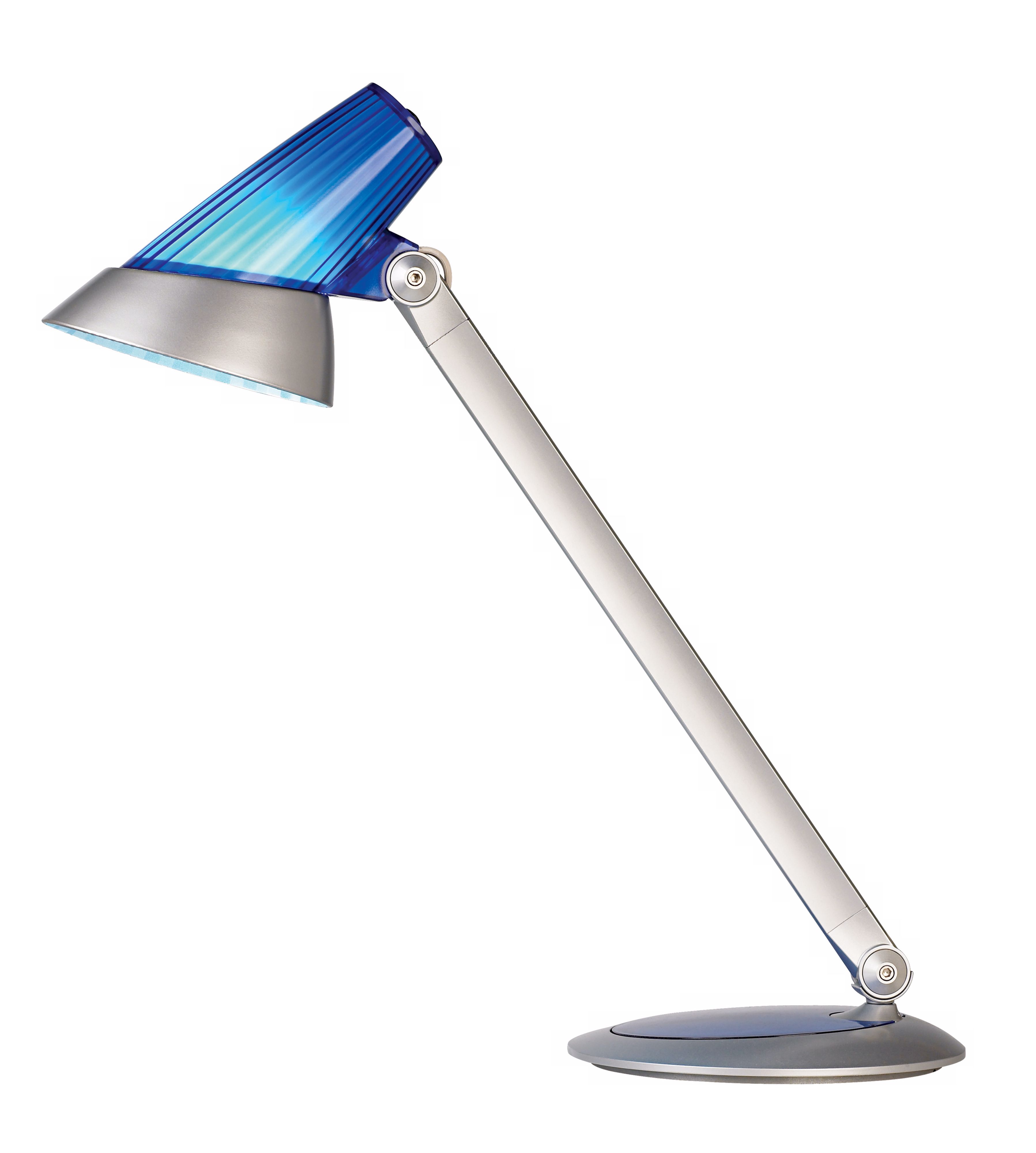 Adjustable CFL Blue Accent Energy Efficient Desk Lamp