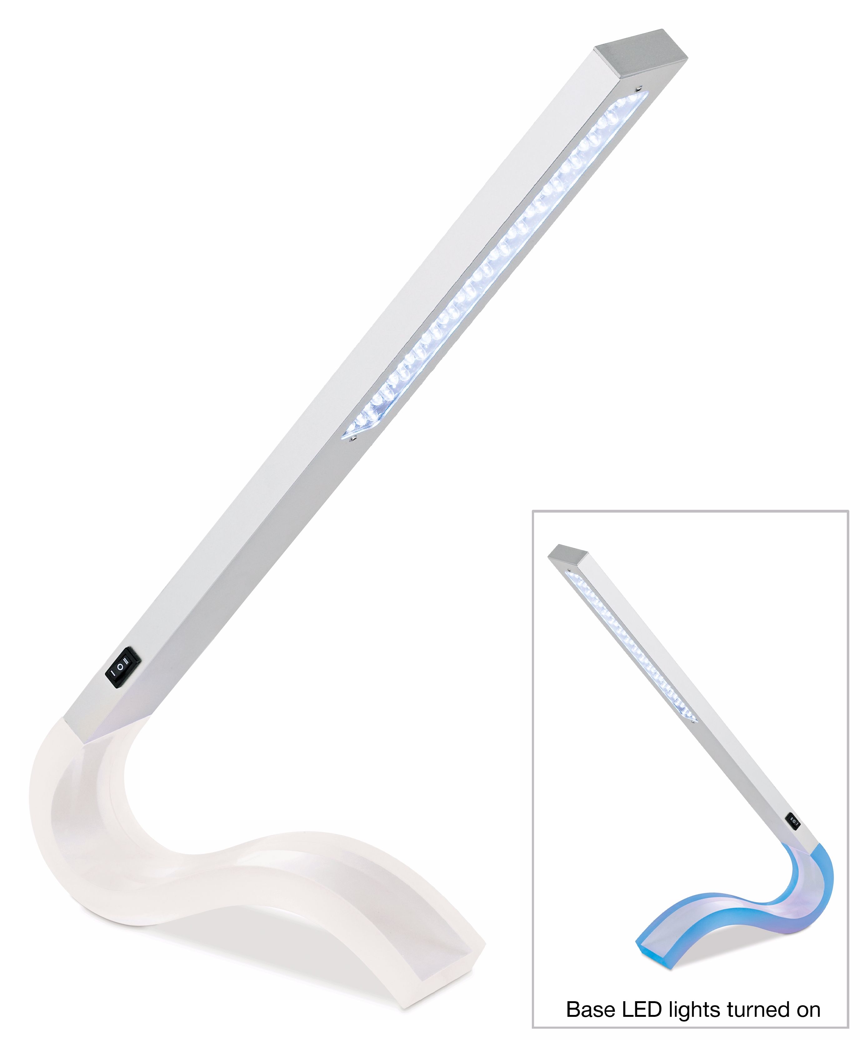 Freeform White LED Glowing Base Desk Lamp