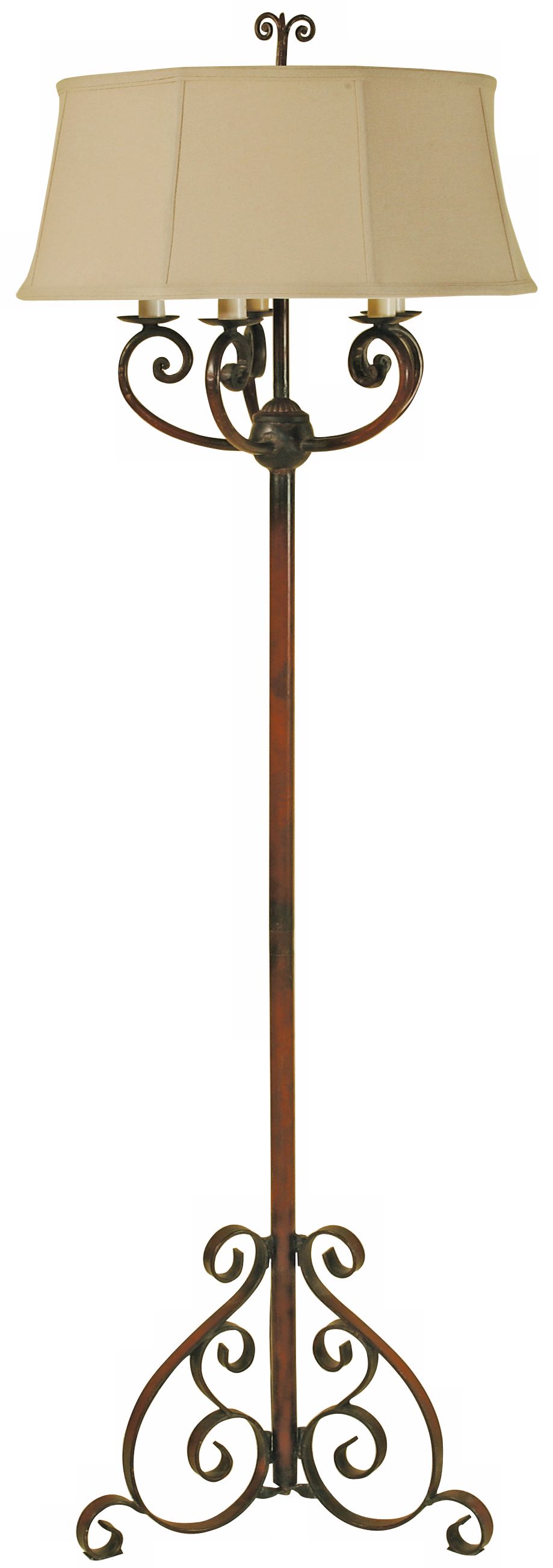 Uttermost Edena Scrollwork 5 Light Semi-Bell Floor Lamp