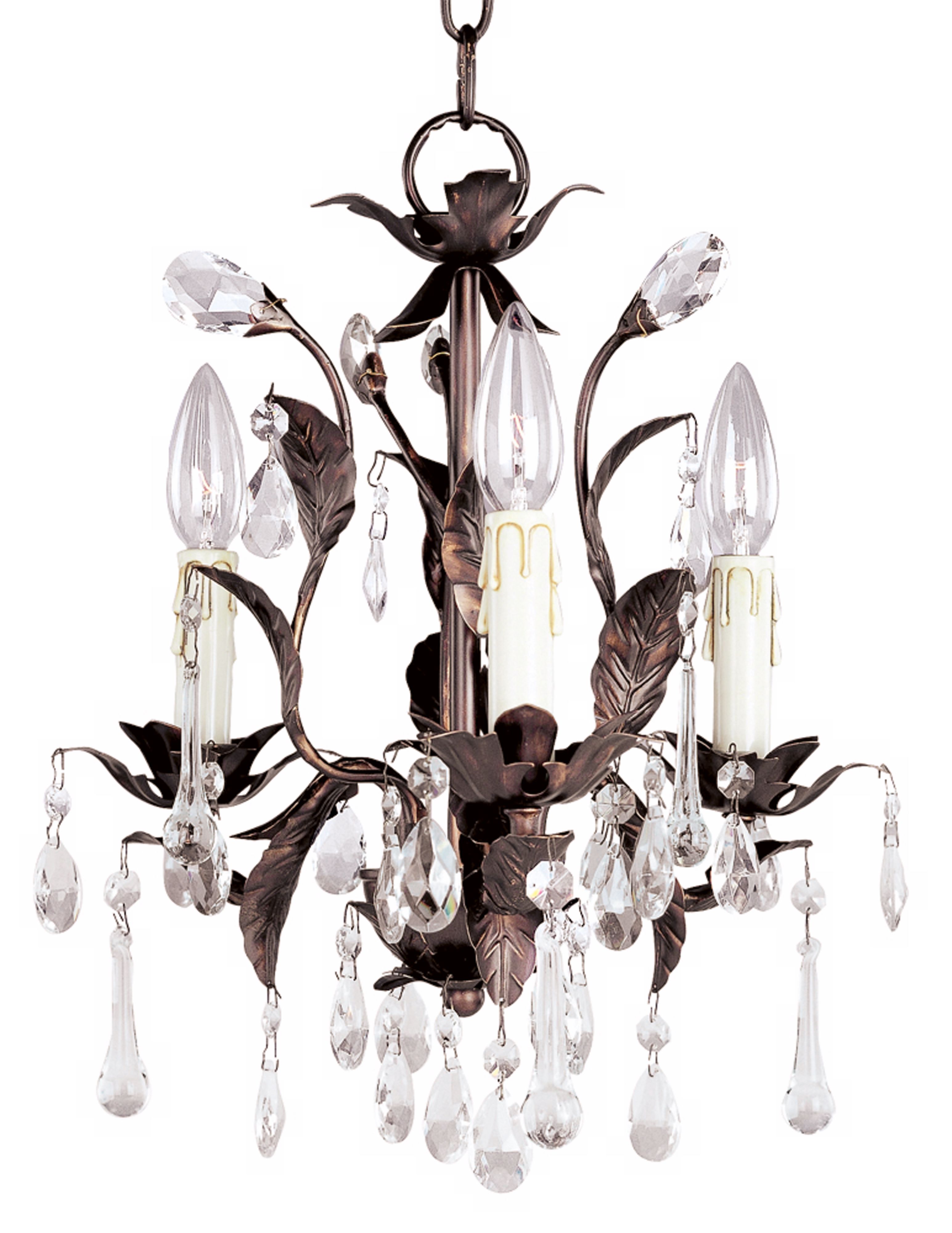 Grove Collection Romantic Three Light Chandelier