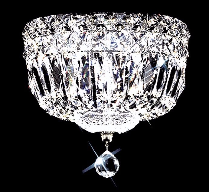 James R. Moder Prestige Crystal 8" Wide Ceiling Light