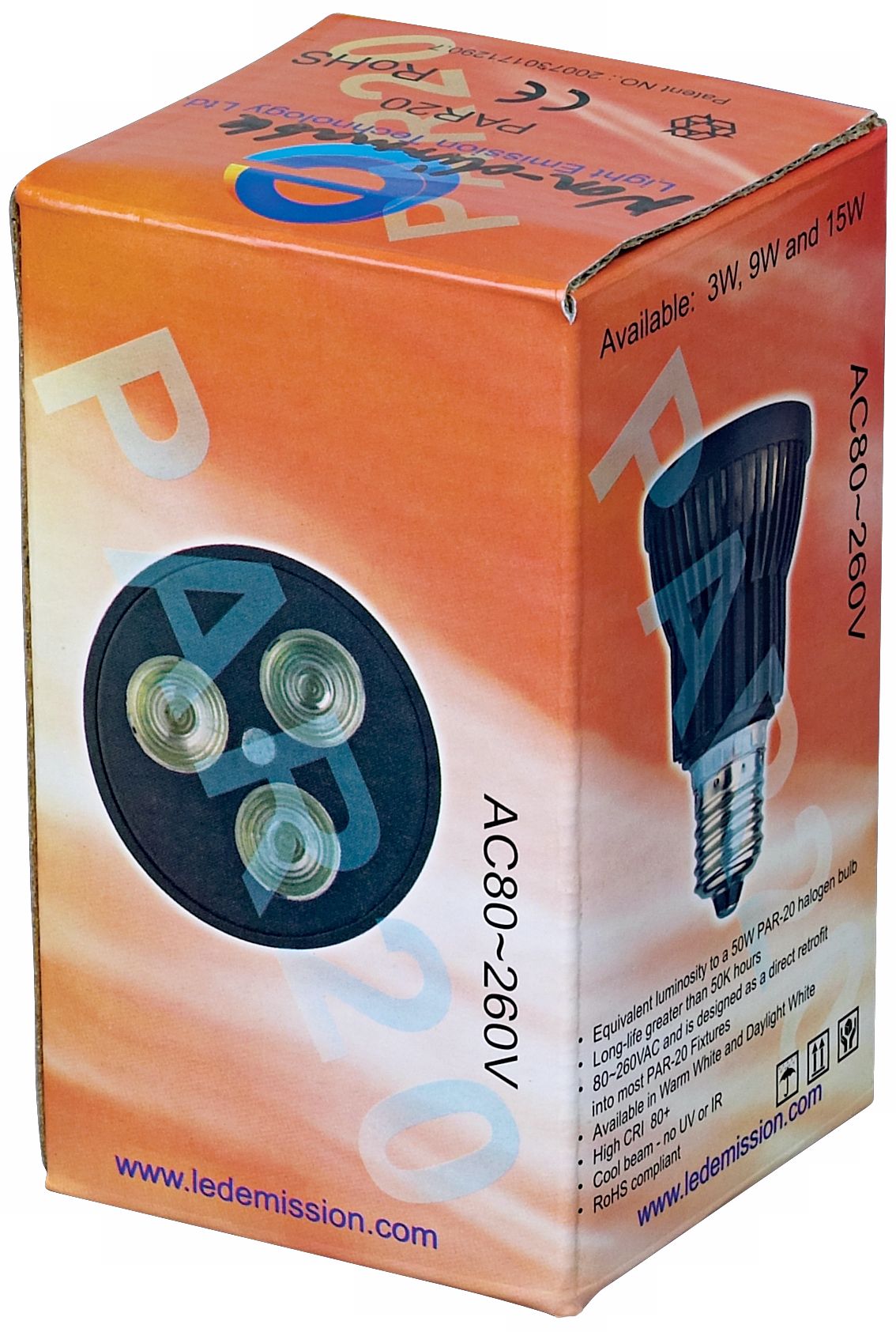 9 Watt PAR20 LED Accent Flood Light Bulb 73558