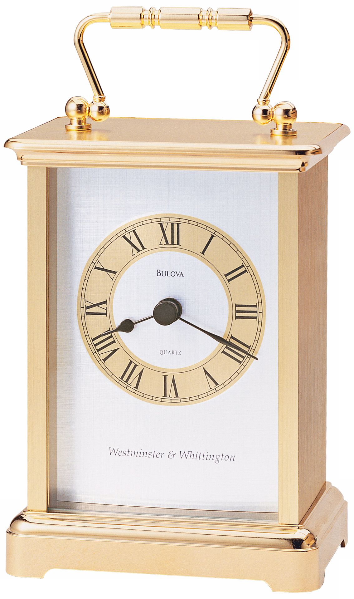 Essex Goldtone 6 1/2" High Bulova Carriage Clock