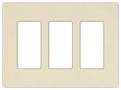 Lutron Diva Limestone SC 3 Gang Wallplate