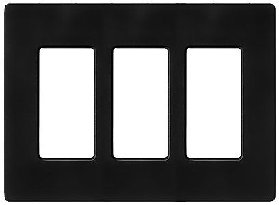 Lutron Diva Midnight Black SC 3 Gang Wallplate