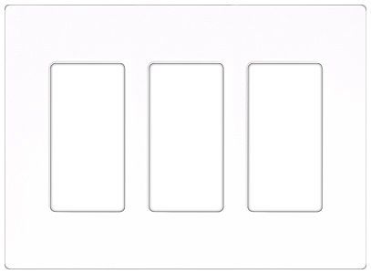 Lutron Diva Snow White SC 3 Gang Wallplate