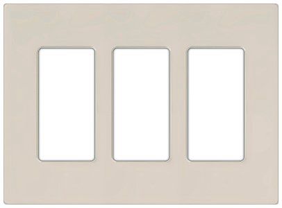 Lutron Diva Taupe SC 3 Gang Wallplate