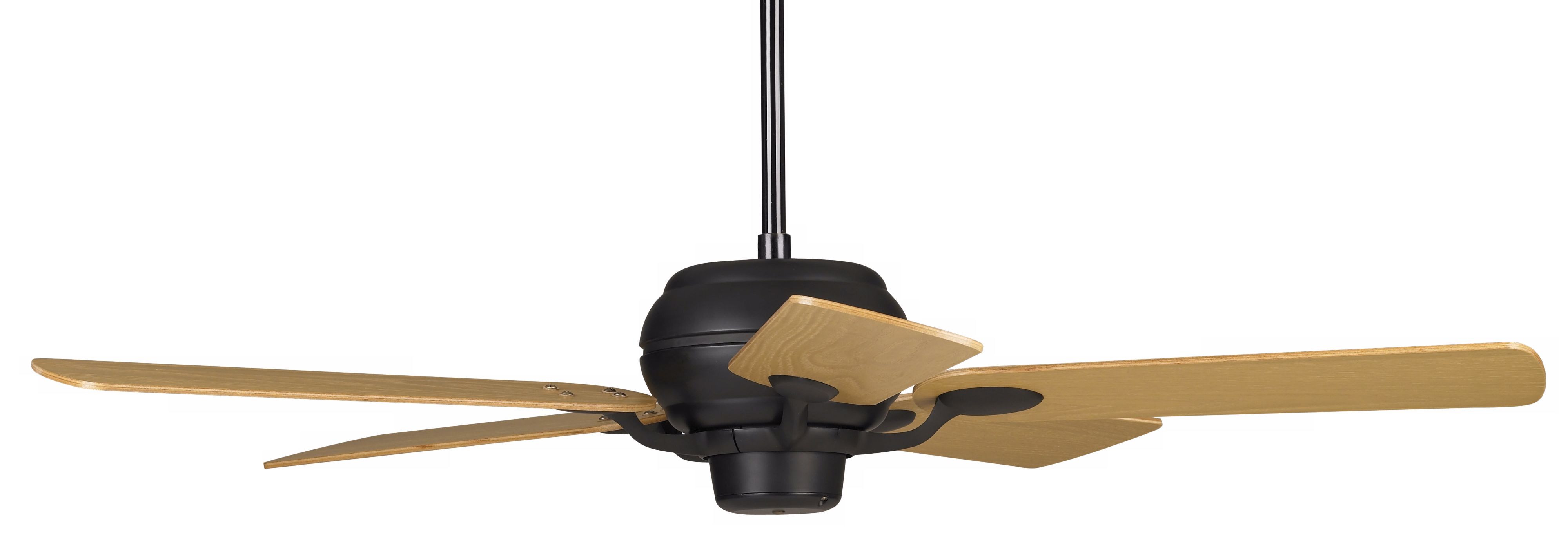 52" Casa Optima Matte Black Oak Ceiling Fan