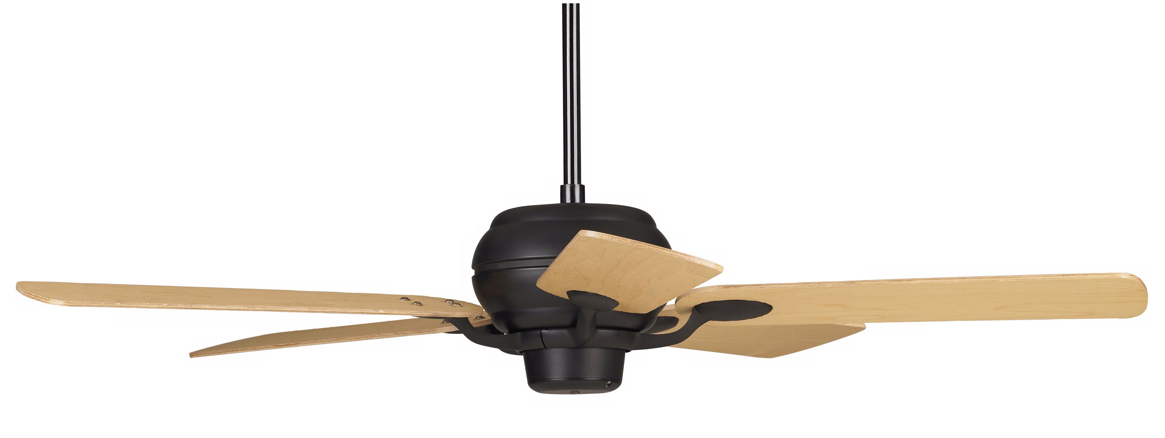 52" Casa Optima Matte Black Maple Blades Ceiling Fan