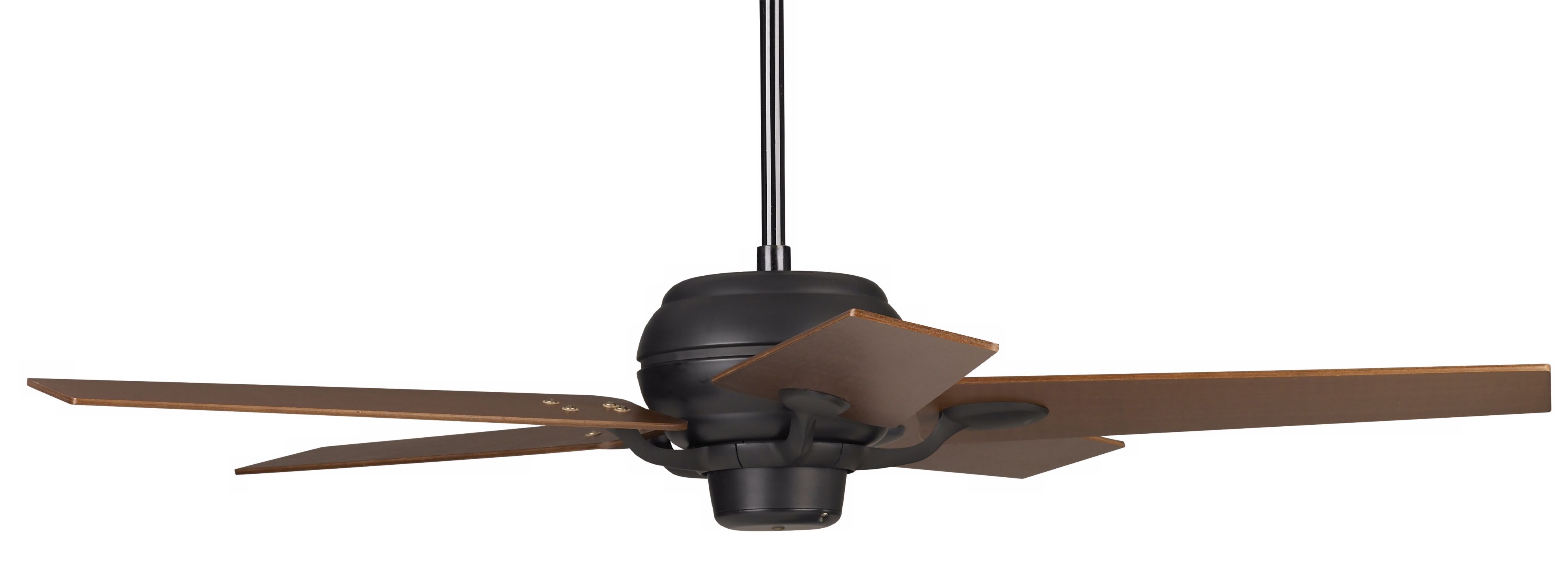52" Casa Optima Matte Black Walnut Blades Ceiling Fan