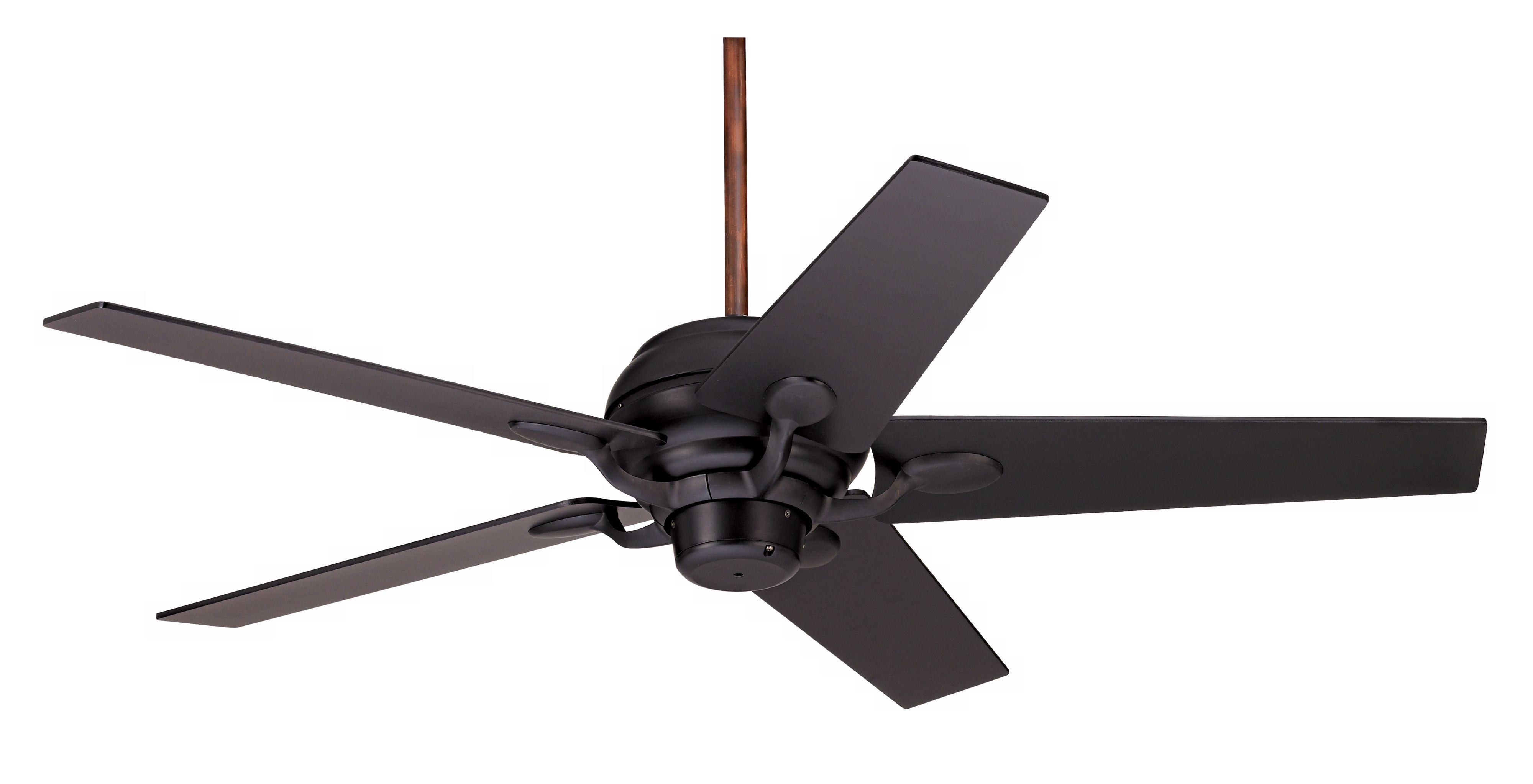 52" Casa Optima Matte Black Motor and Blades Ceiling Fan