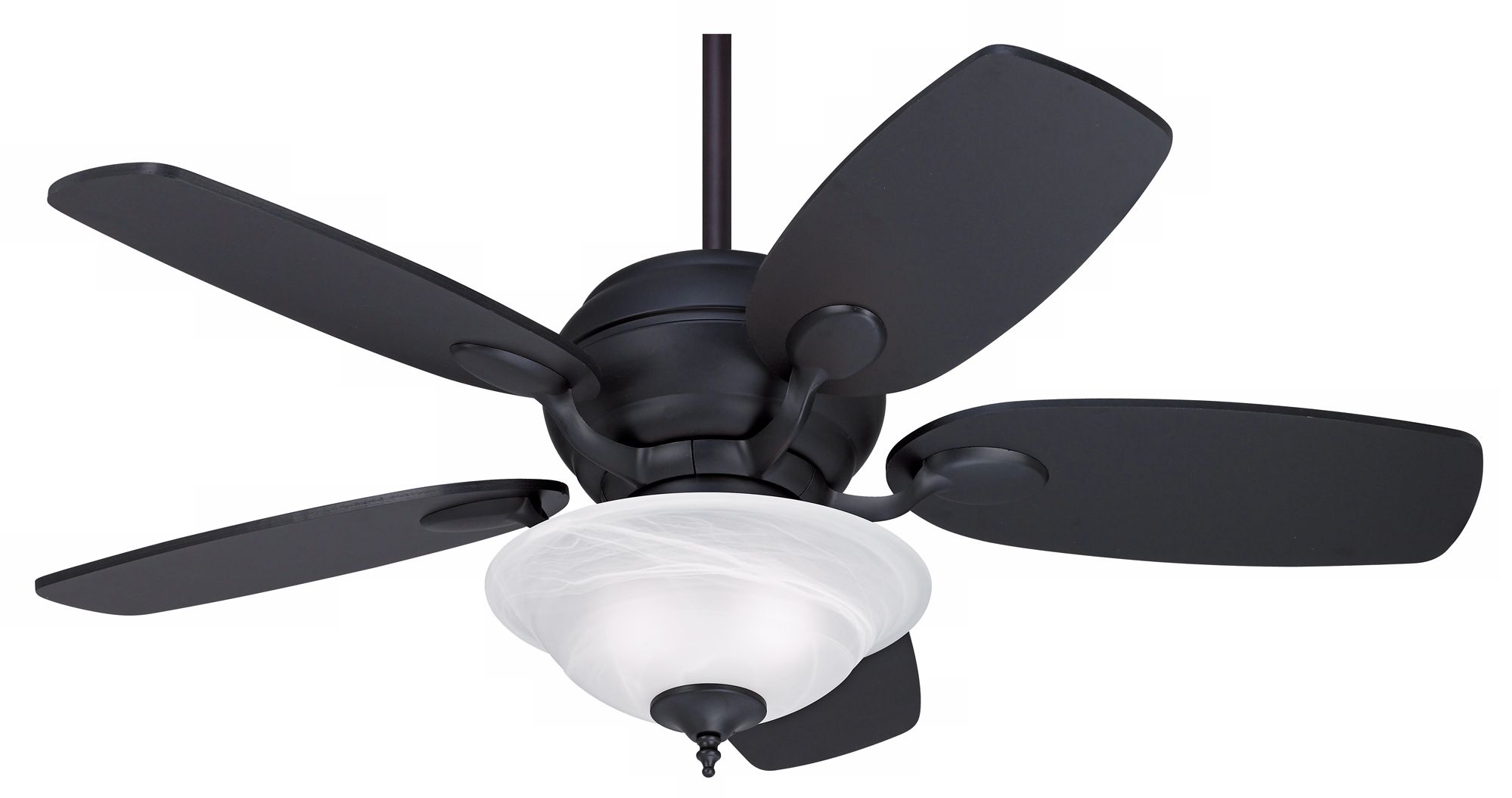 43" Casa Optima Matte Black Ceiling Fan with Light Kit