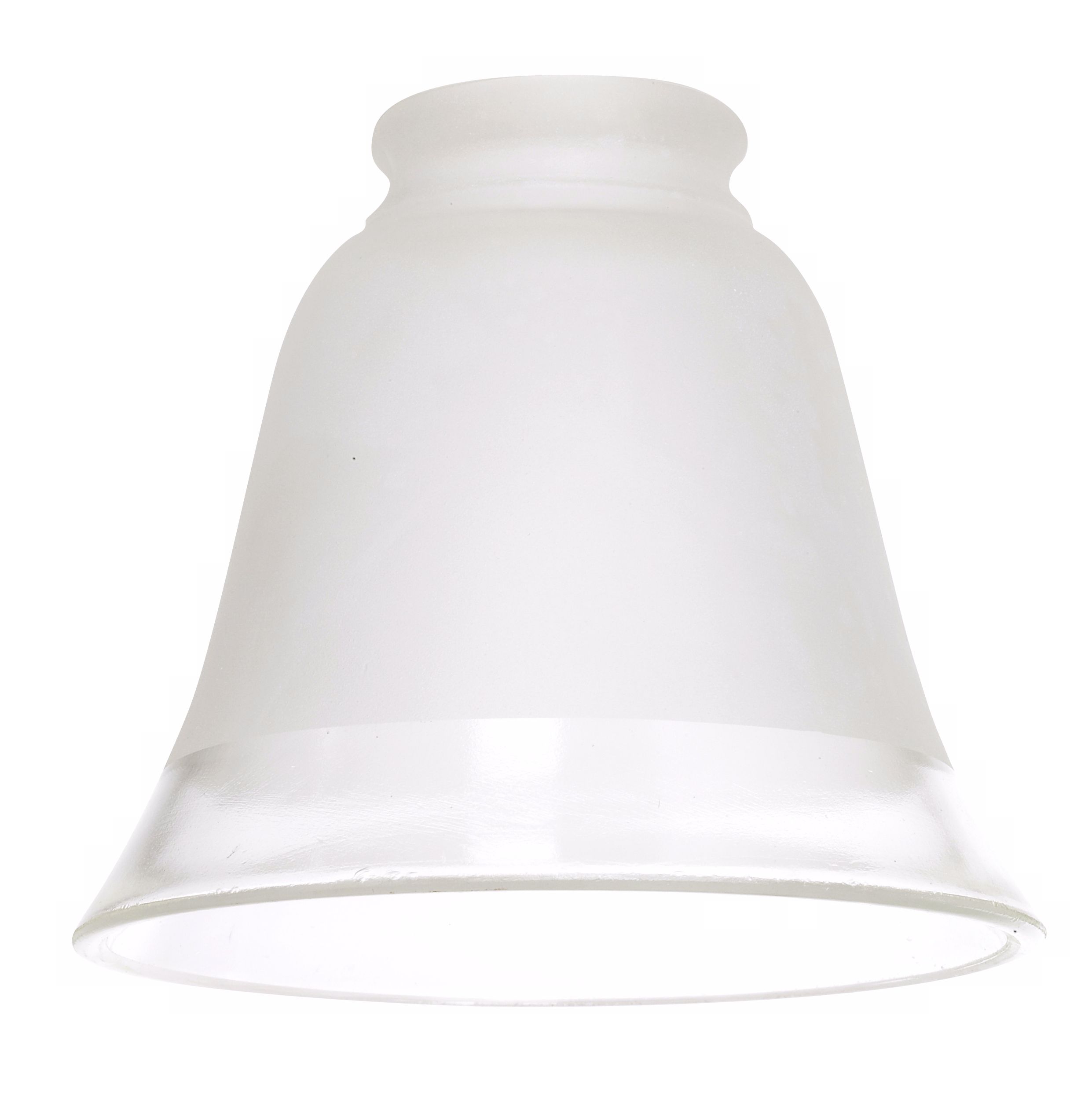 2 1/4" Fitter Set of Four Frosted Glass w/ Clear Trim Shades