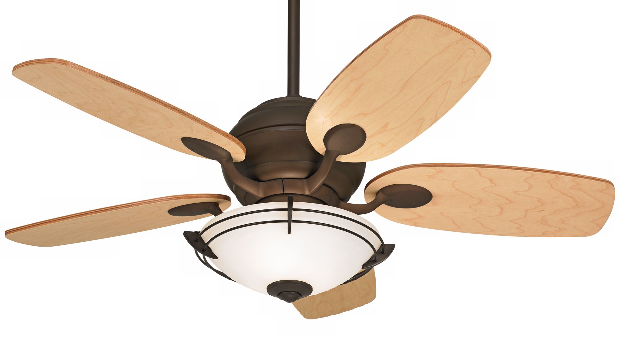 43" Casa Optima Maple Blade Ceiling Fan with Light Kit