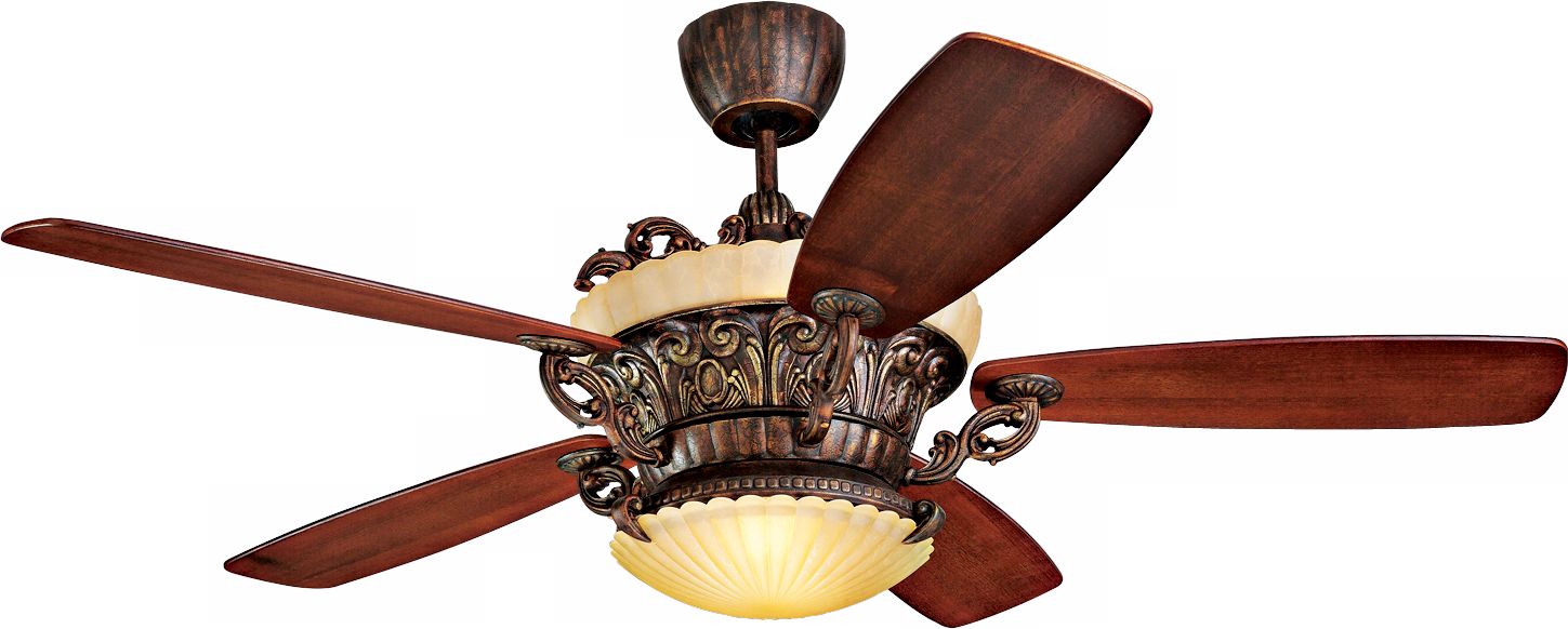 56" Monte Carlo Strasburg Tuscan Bronze Ceiling Fan