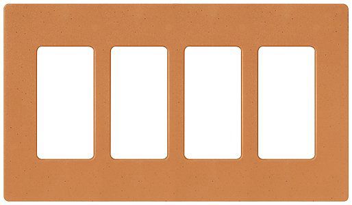Lutron Diva Terracotta SC 4 Gang Wallplate