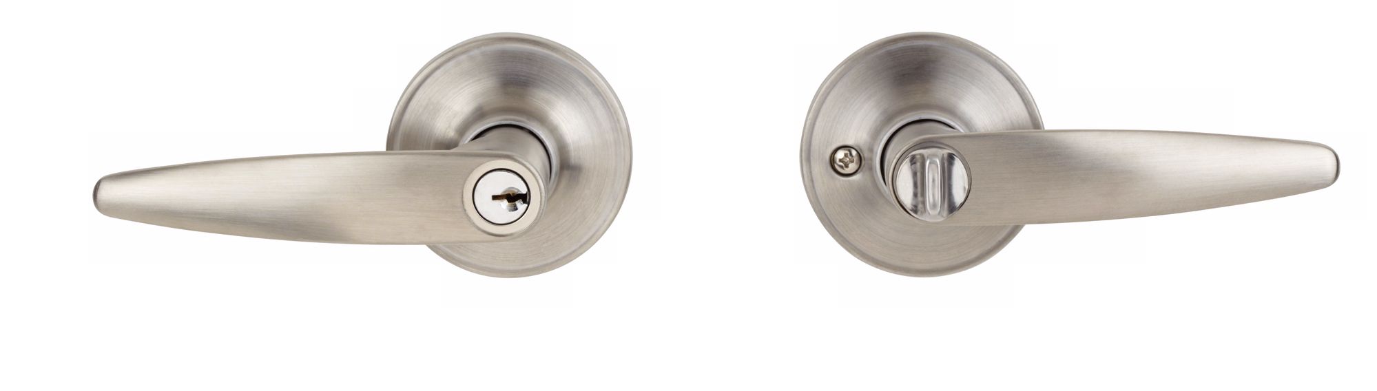 Schlage Dover Satin Steel Keyed Door Lever