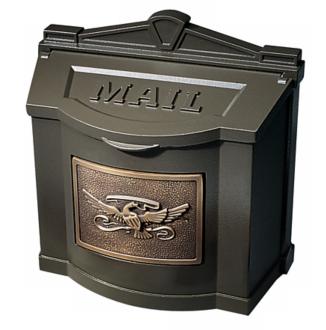 Metallic Bronze with Antique Bronze Wall Mount Mailbox 74905