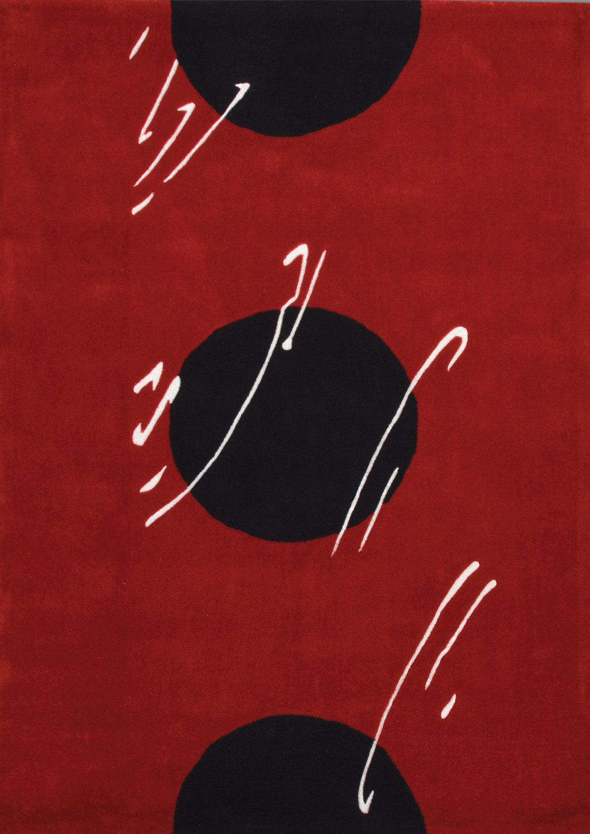Scrawl Red Area Rug