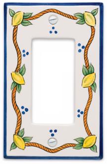 Italian Lemons Single Rocker Ceramic Wall Plate 75736