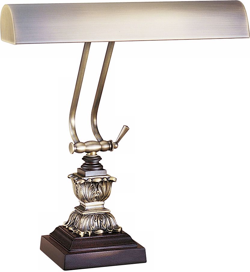 Brass Finish With Cordovan  Accents Piano Desk Lamp