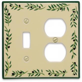 Italian Olive Combination Ceramic Wall Plate 76214