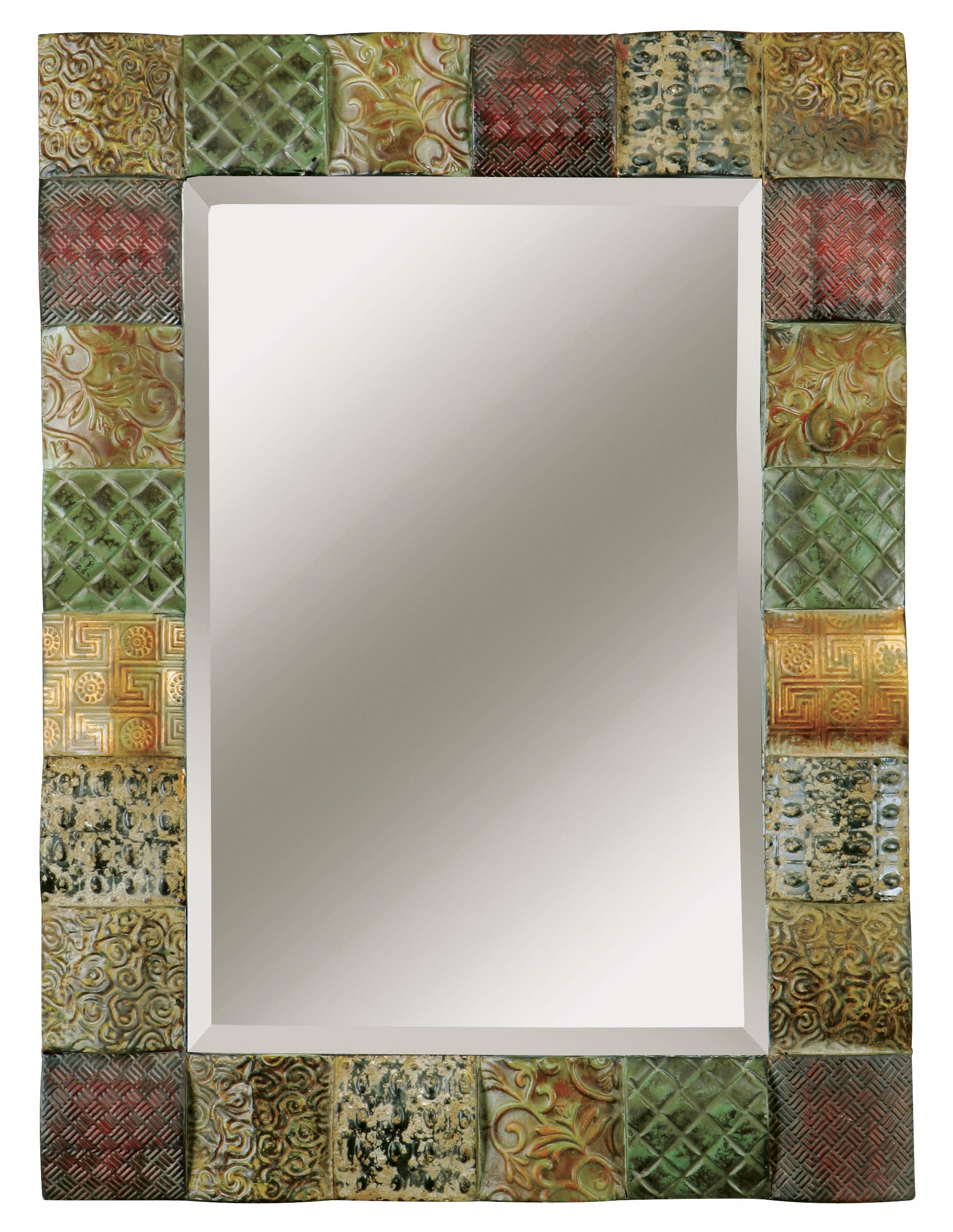 Uttermost Ganya Embossed Metal 41" High Wall Mirror