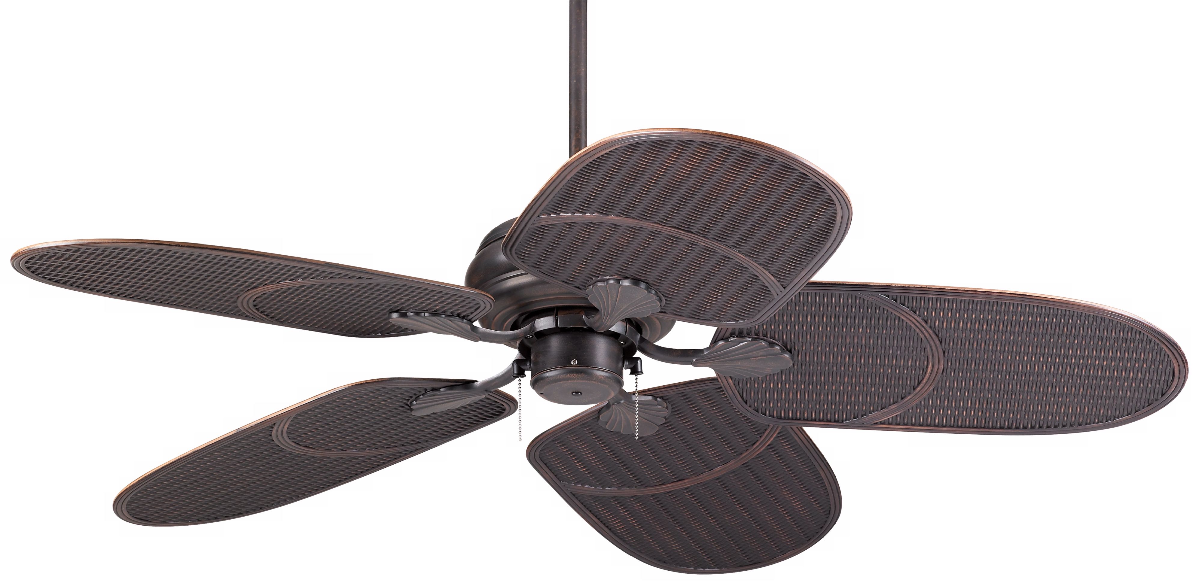 52" Casa Vieja Tropical Bronze Pull Chain Ceiling Fan