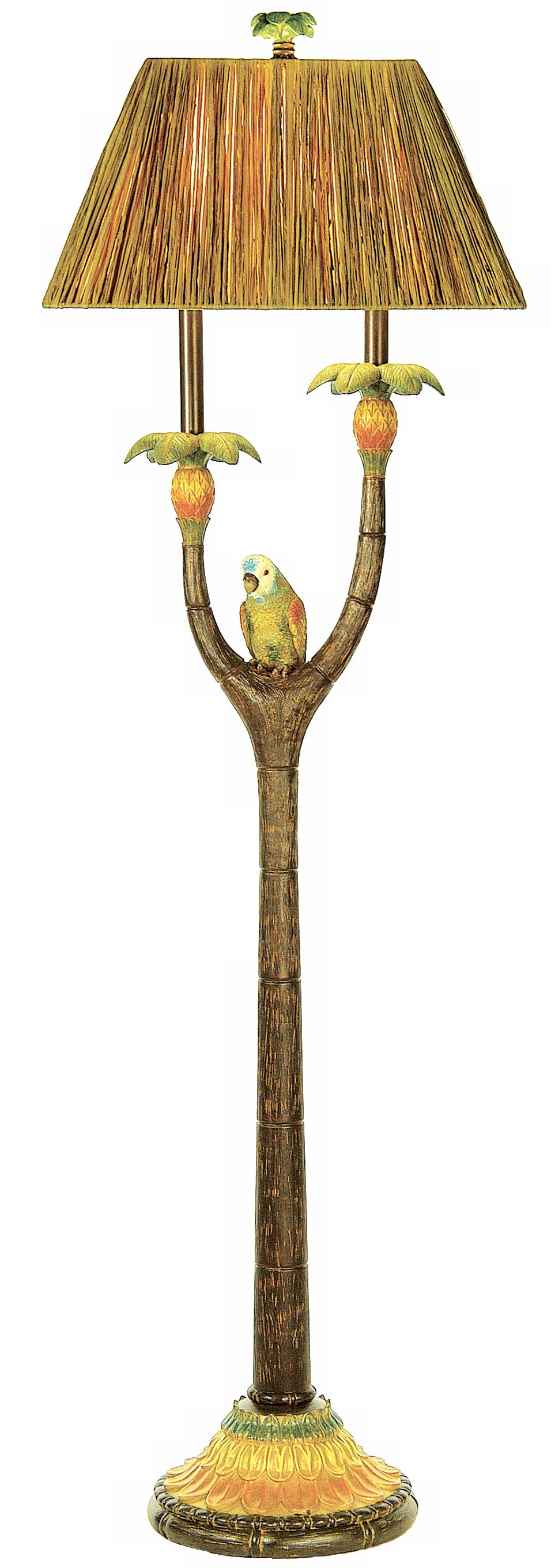 Double Arm Tropical Floor Lamp