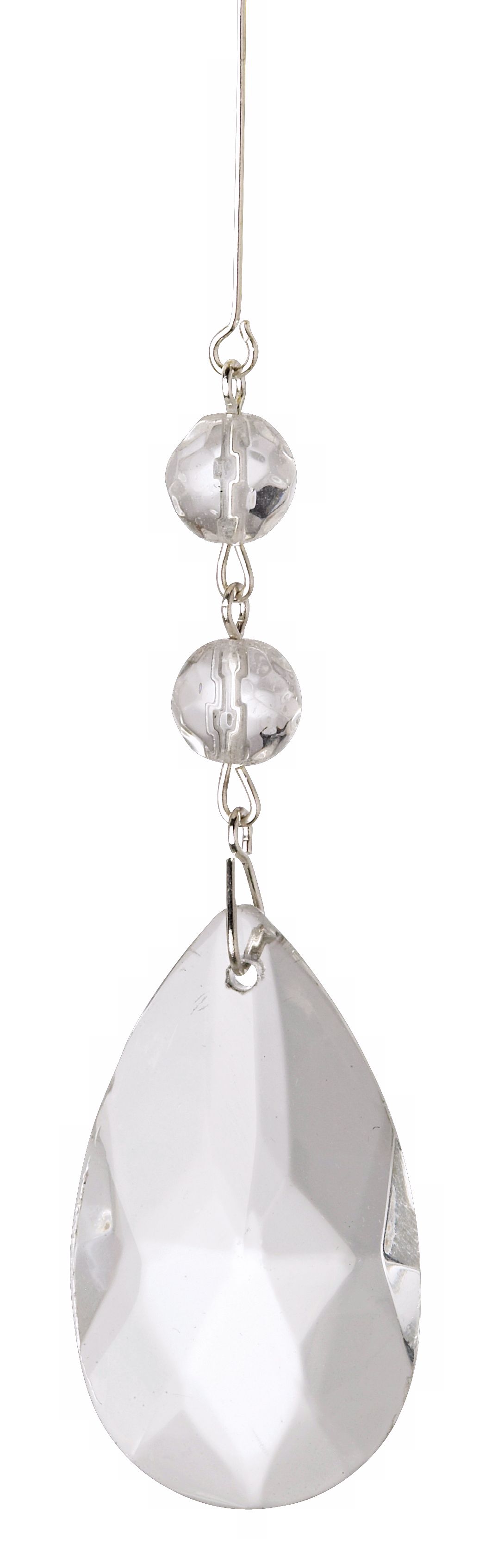 Set of 12 Clear Glass Shade Drops
