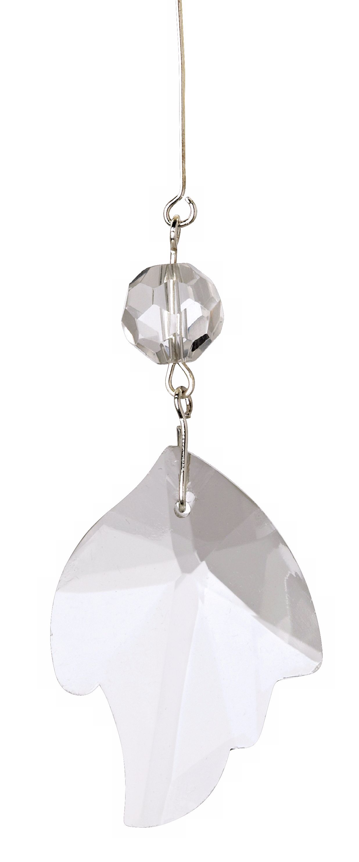 Set of 12 Clear Glass Leaf Shade Drops
