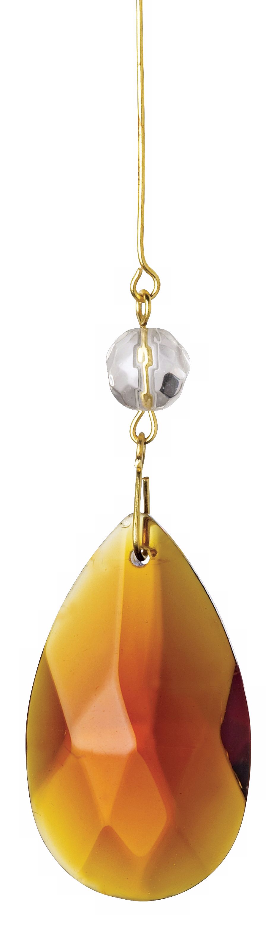 Set of 12 Amber Glass Shade Drops