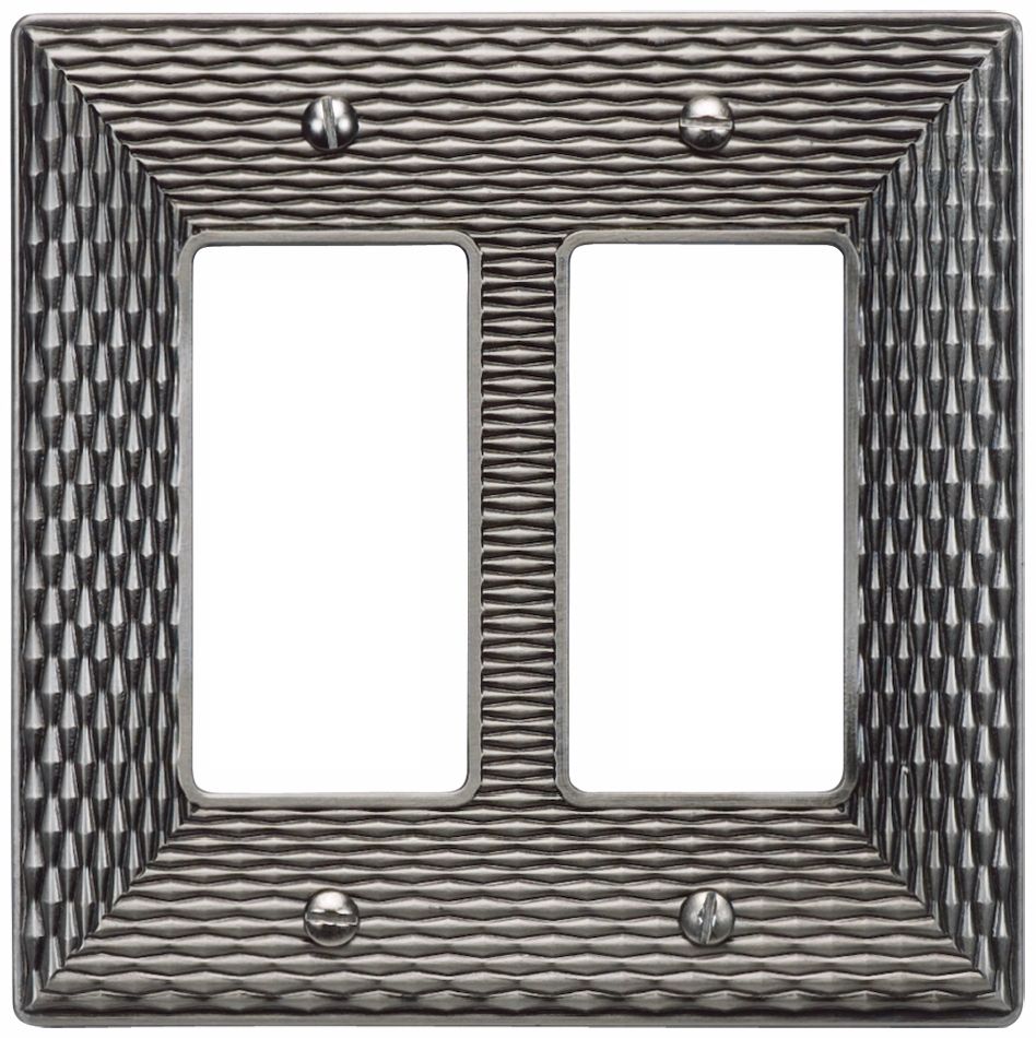 Mandalay Brushed Nickel Double Rocker Wall Plate