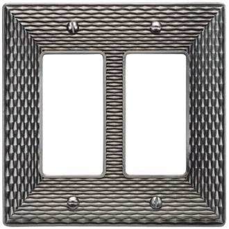 Mandalay Brushed Nickel Double Rocker Wall Plate 76810
