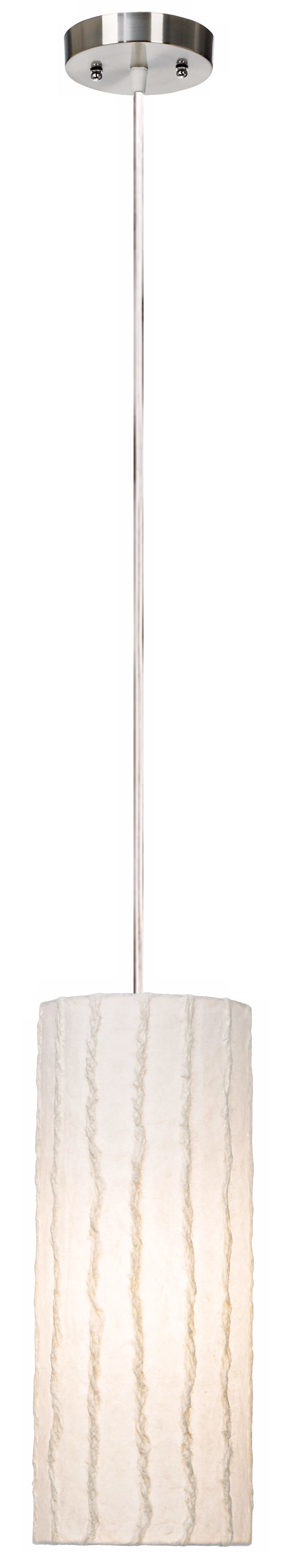 Tall Eggshell Paper Shade Pendant Chandelier