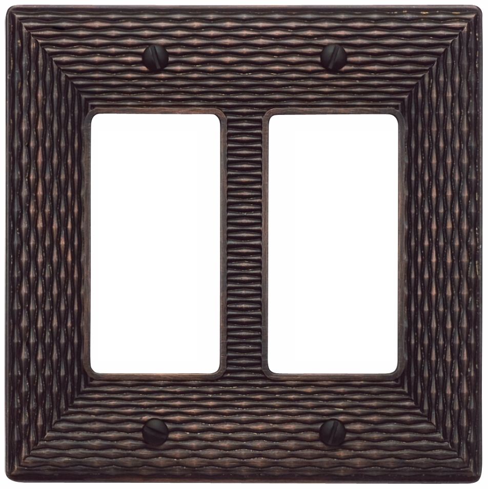 Mandalay Venetian Bronze Double Rocker Wall Plate