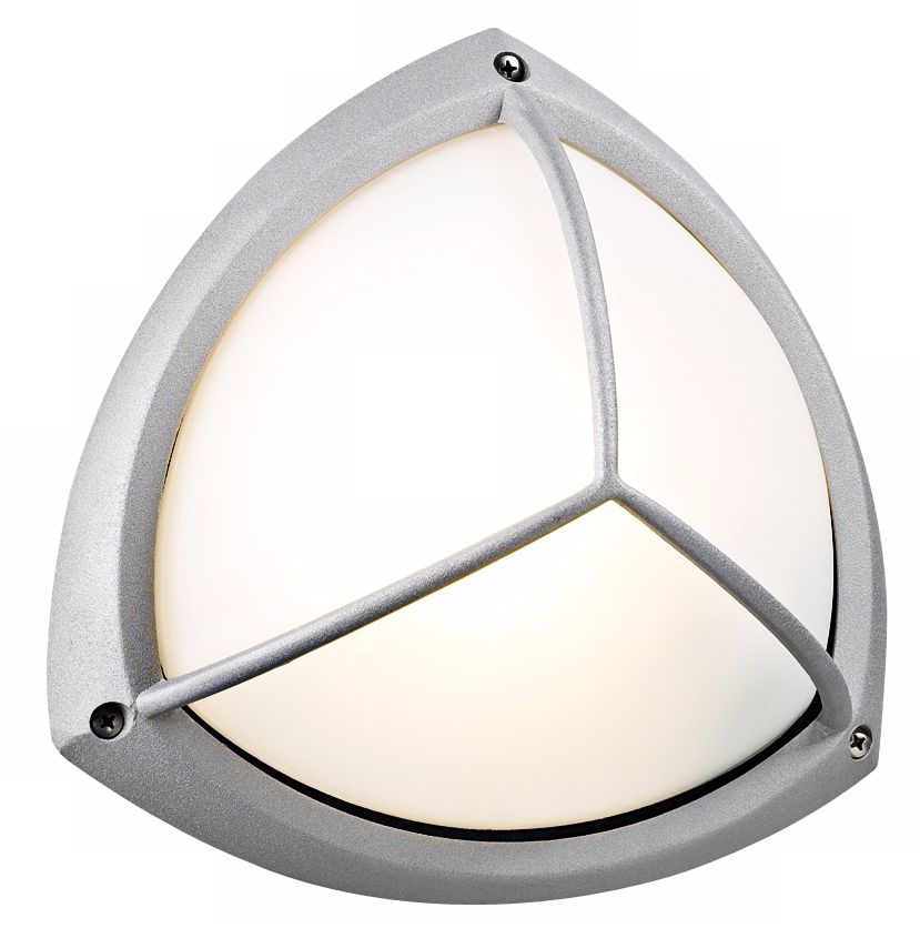 PLC Silver Finish 10" Wide Ceiling or Wall Outdoor Light