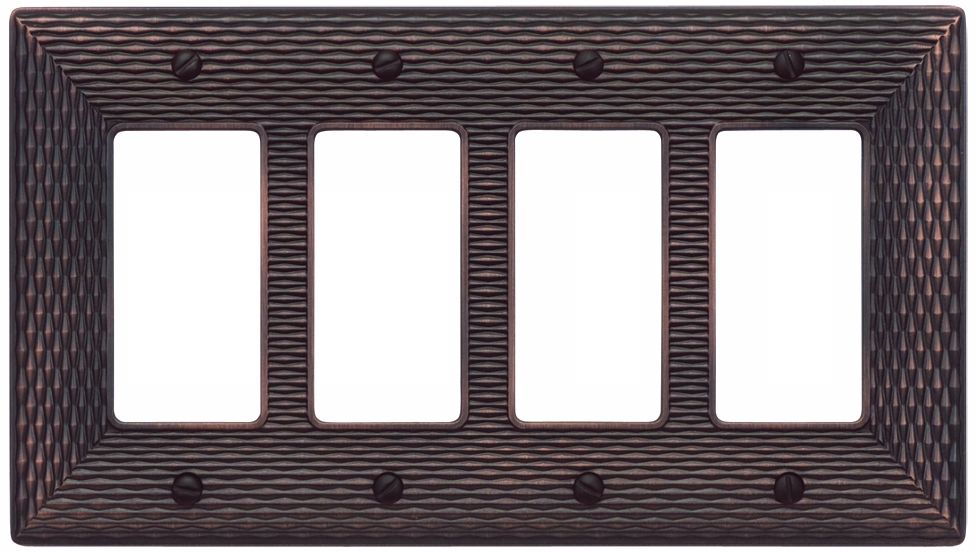 Mandalay Venetian Bronze Quad Rocker Wall Plate