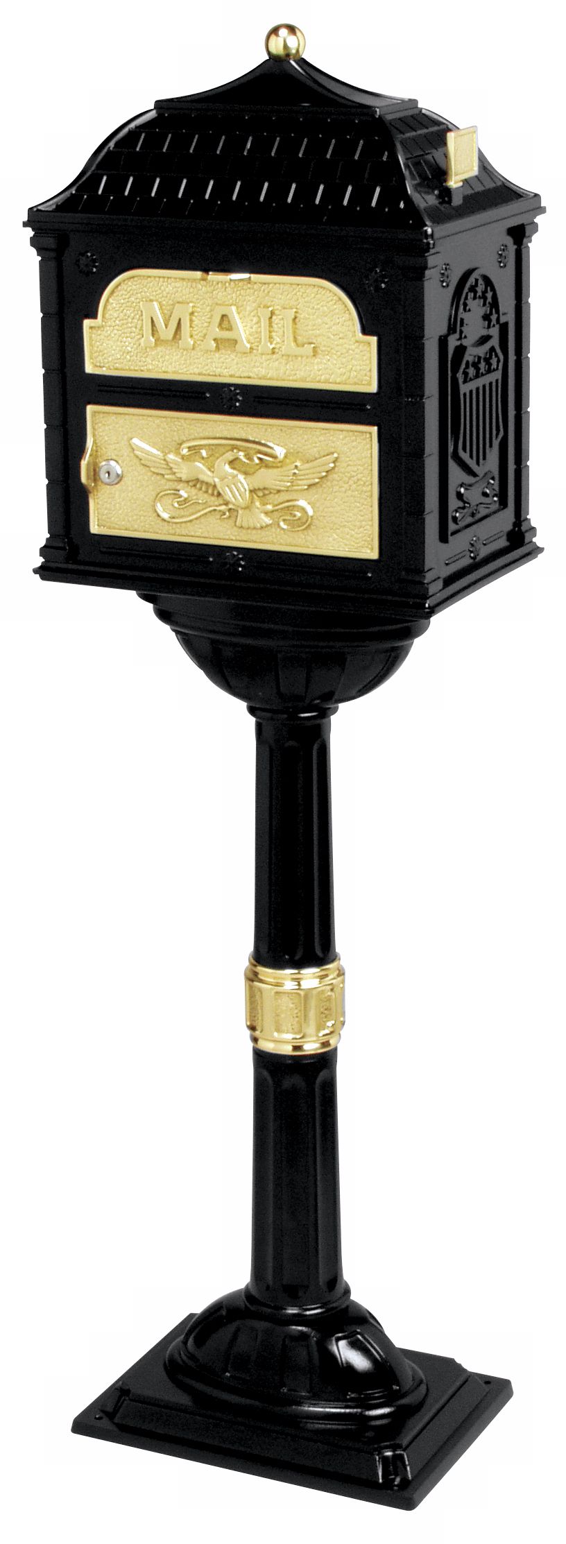 Classic Black Pedestal Mailbox