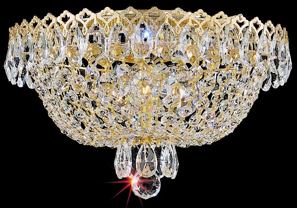 Schonbek Merlin 11" Wide Ceiling Gold Light Fixture