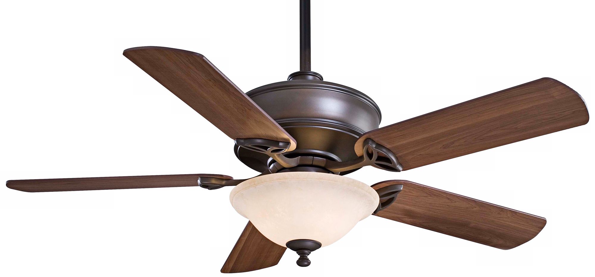 52" Minka Bolo Oil Rubbed Bronze Glass Light Ceiling Fan