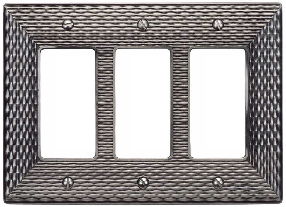 Mandalay Brushed Nickel Triple Rocker Wall Plate
