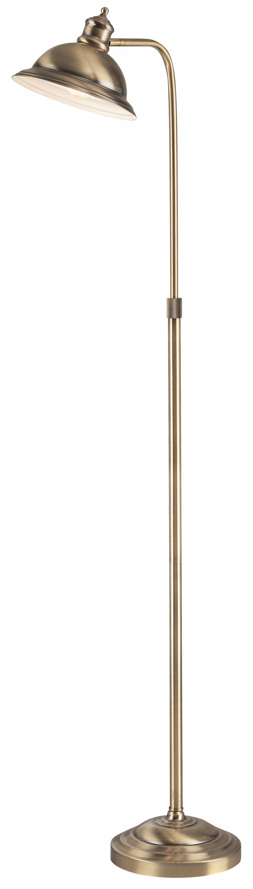 Lite Source Antique Brass Adjustable Pharmacy Floor Lamp