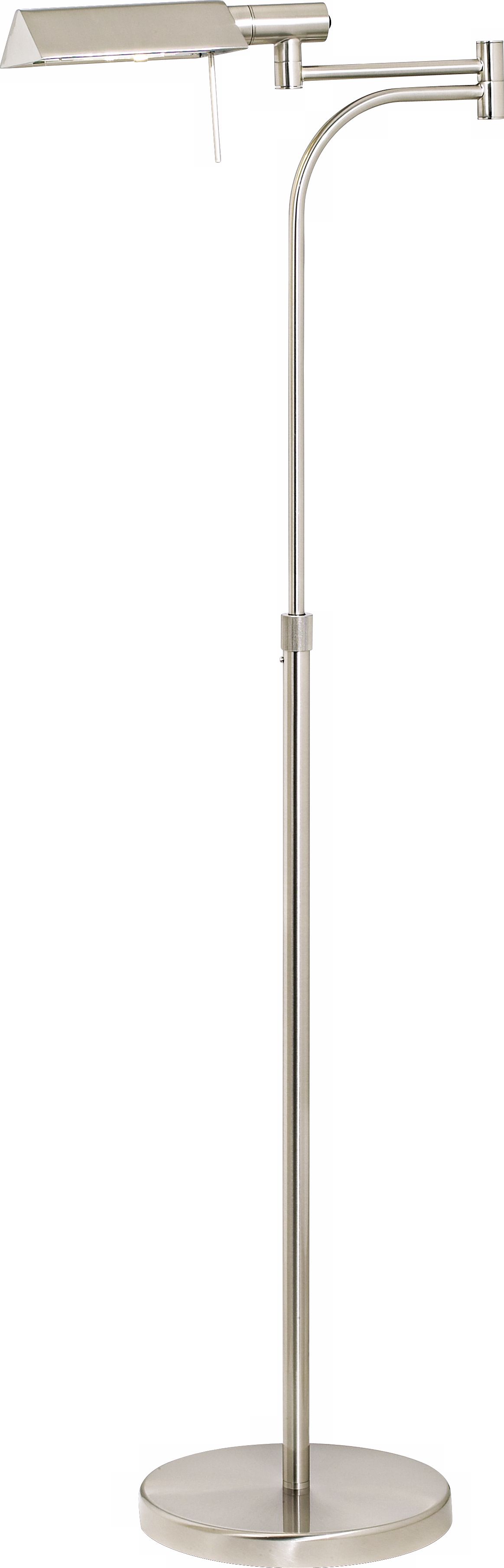 Sonneman E-Tenda Nickel Tent Pharmacy Swing Arm Floor Lamp