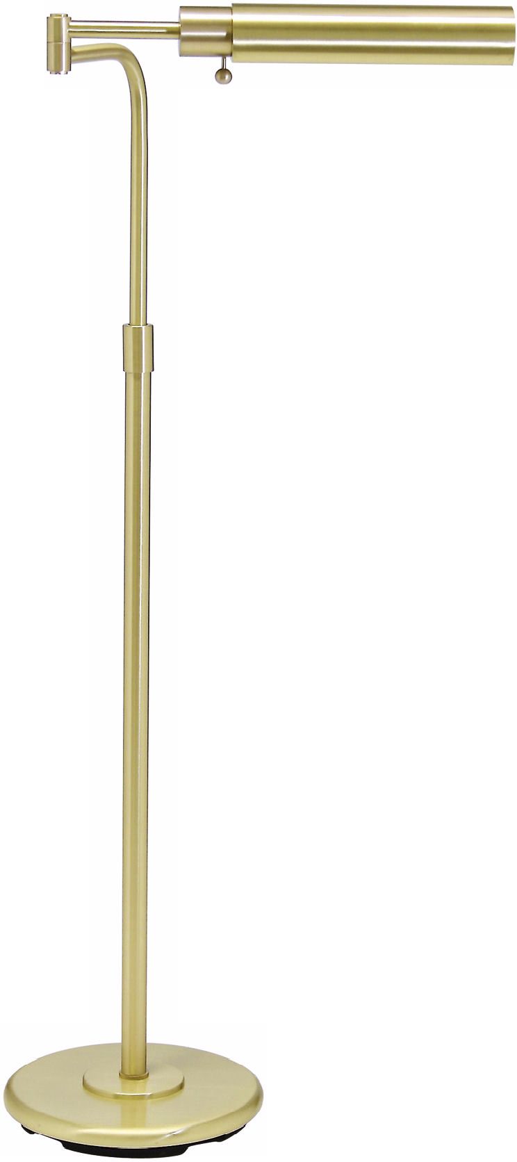 House of Troy Swing Arm Pharmacy Satin Brass Floor Lamp