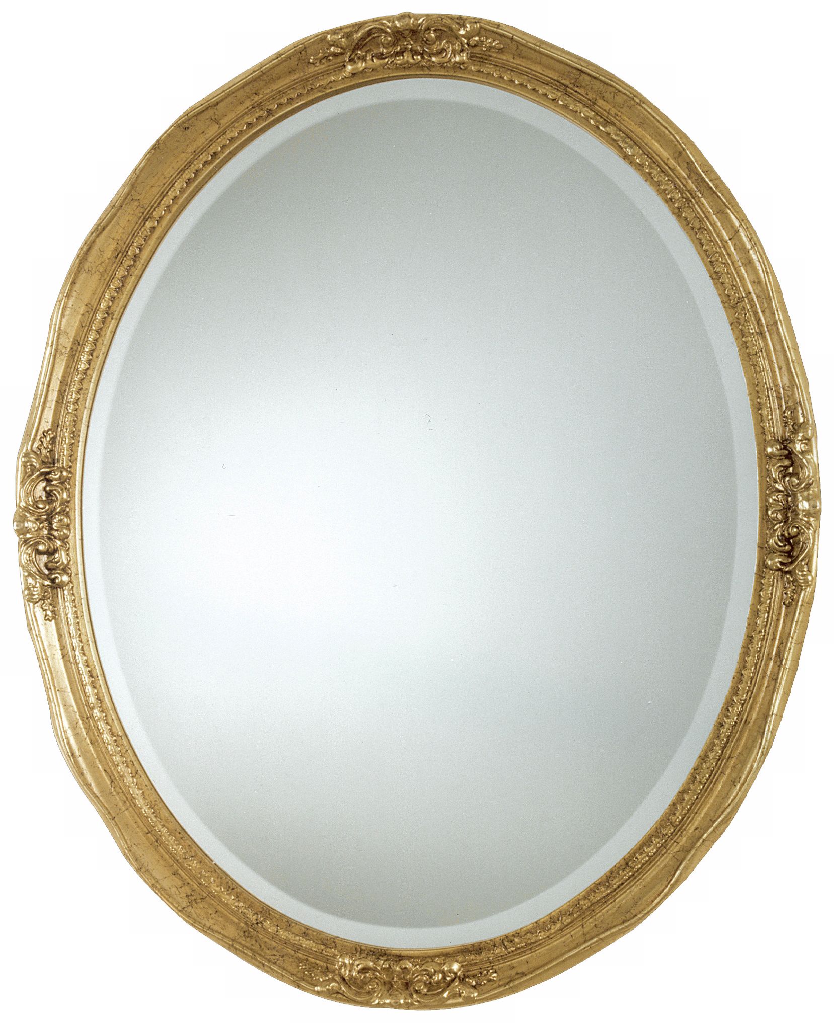 Uttermost Newport Gold 31" High Oval Wall Mirror