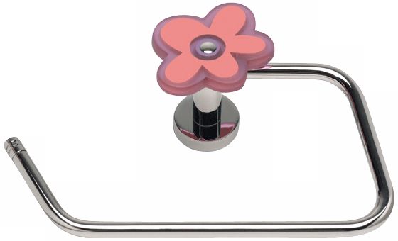 Oops-A-Daisy Pink Toilet Paper or Towel Holder