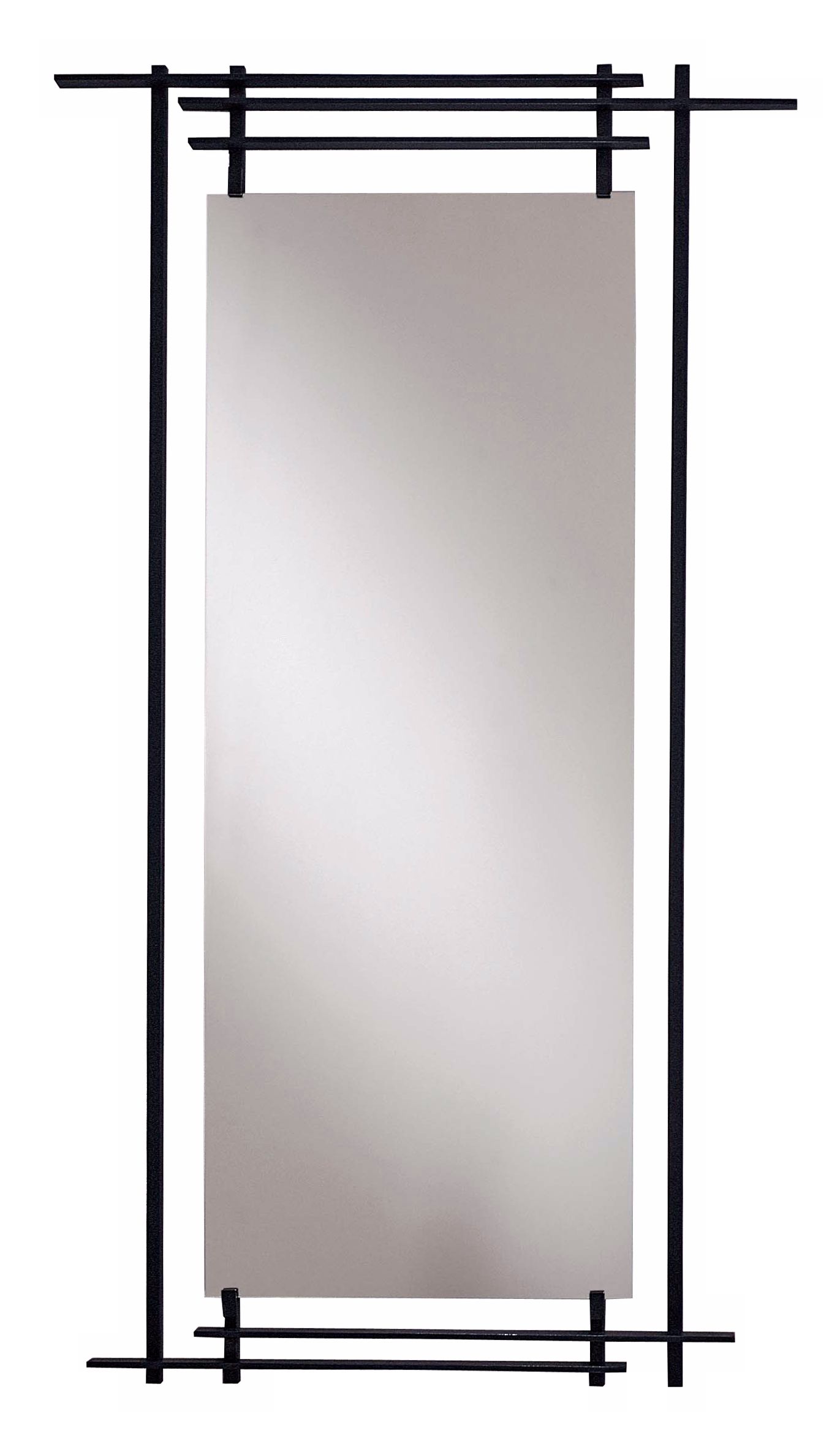 Open Frame Blackened Steel Mirror